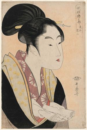 Kitagawa Utamaro: Love that Meets Each Night (Yogoto ni au koi), from the series Anthology of Poems: The Love Section (Kasen koi no bu) - Museum of Fine Arts