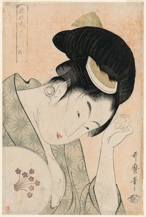 Kitagawa Utamaro: Obvious Love (Arawaruru koi), from the series Anthology of Poems: The Love Section (Kasen koi no bu) - Museum of Fine Arts