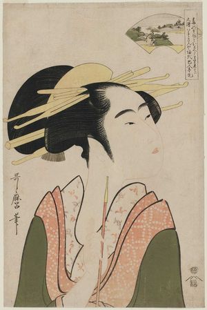Kitagawa Utamaro: The Kôya Jewel River (Kôya no Tamagawa), from an untitled series of Six Jewel Rivers (Mu Tamagawa) - Museum of Fine Arts