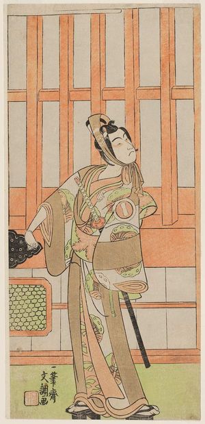 Ippitsusai Buncho: Actor Ichikawa Monnosuke as Soga no Gorô - Museum of Fine Arts