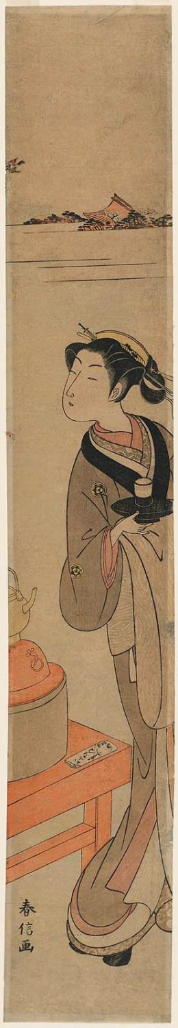 Suzuki Harunobu: Osen with a Cup of Tea - Museum of Fine Arts