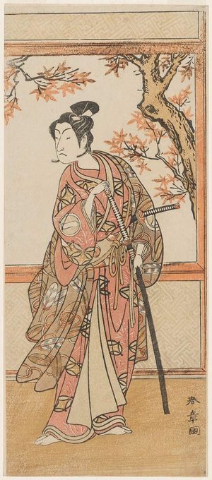 Katsukawa Shunsho: Actor Ichikawa Monnosuke II as Shimokôbe Shôji Yukihira - Museum of Fine Arts