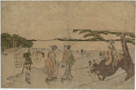 Katsushika Hokusai: Travelers at Enoshima - Museum of Fine Arts