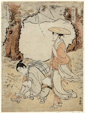 Torii Kiyonaga: Totsuka, from the series Mount Fuji in the Four Seasons (Shiki no Fuji) - Museum of Fine Arts