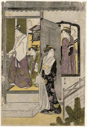 Hosoda Eishi: Fuji no uraba, from the series Genji in Fashionable Modern Guise (Fûryû yatsushi Genji) - Museum of Fine Arts