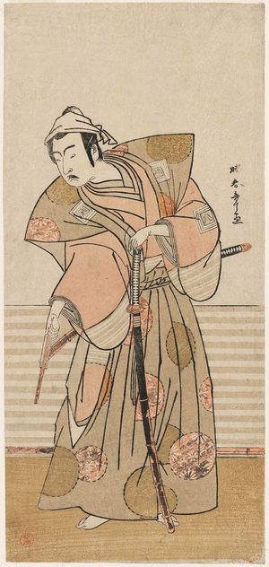 勝川春章: Actor Ichikawa Yaozô as a Samurai in Ceremonial Dress - ボストン美術館