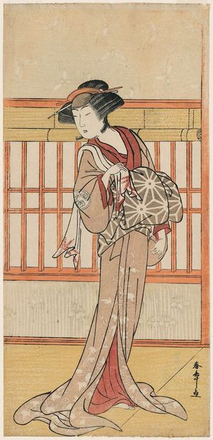 Katsukawa Shunsho: Actor Osagawa Tsuneyo II as the courtesan Miyagino (?) - Museum of Fine Arts
