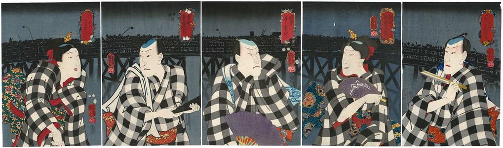 Japanese Print "Actors" by Utagawa Kuniyoshi, 歌川国芳 (Utagawa Kuniyoshi)