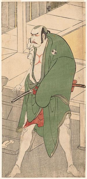 Japanese Print "Actor Arashi Tatsuzô ?" by Katsukawa Shun'ei, 勝川春英 (Katsukawa Shun'ei)