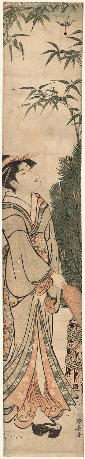 Torii Kiyonaga: Geisha Playing Battledore and Shuttlecock at New Year - Museum of Fine Arts