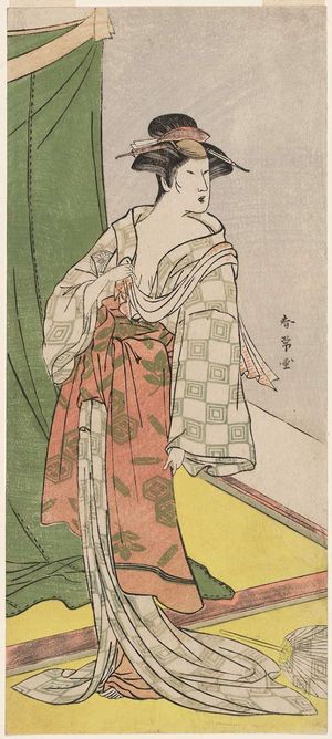 Katsukawa Shunjô: Actor Segawa Kikunojô III as a courtesan in summer attire - ボストン美術館