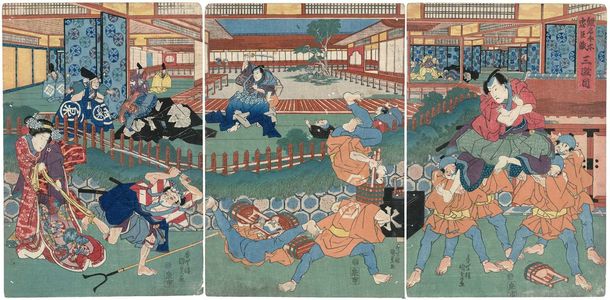 Utagawa Kunisada: Act III (Sandanme), from the series The Storehouse of Loyal Retainers, a Primer (Kanadehon Chûshingura) - Museum of Fine Arts