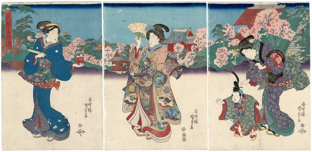 Japanese Print "Tôto Ueno no zu" by Utagawa Kunisada, 歌川国貞 (Utagawa Kunisada I (Toyokuni III))