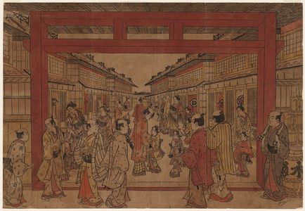田中益信: Naka-no-chô in the Yoshiwara (Yoshiwara Naka-no-chô) - ボストン美術館