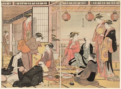 Torii Kiyonaga: The Eighth Month, from the series Twelve Months in the South (Minami jûni kô) - Museum of Fine Arts