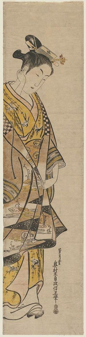 Okumura Masanobu: Woman Walking - Museum of Fine Arts