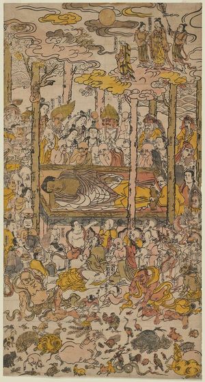 無款: The Death of the Historical Buddha (Nehan zu) - ボストン美術館