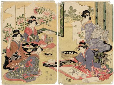 Hishikawa Ryûkoku: A Painting Party in the Modern Style (Imayô sekiga asobi) - Museum of Fine Arts