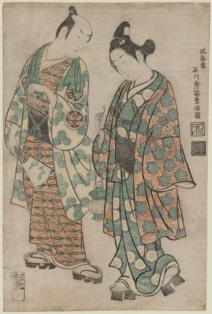 Ishikawa Toyonobu: Actors Onoe Kikugorô and Ichikawa Uzaemon IX - Museum of Fine Arts