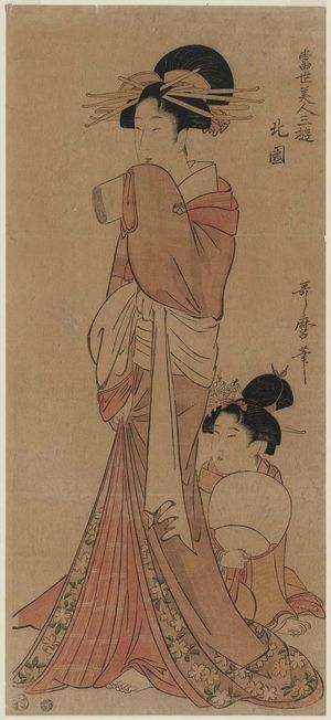 Kitagawa Utamaro: The Northern Country (Kitaguni), from the series Three Amusements of Modern Beauties (Tôsei bijin sanyû) - Museum of Fine Arts