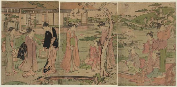 Torii Kiyonaga: Picnic in a Daimyô's Garden - Museum of Fine Arts