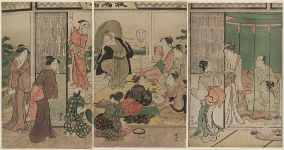 Torii Kiyonaga: A Party in the Shinagawa Pleasure Quarters - Museum of Fine Arts