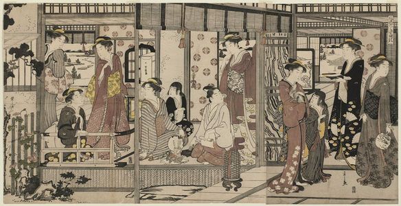 Hosoda Eishi: Asagao, from the series Genji in Fashionable Modern Guise (Fûryû yatsushi Genji) - Museum of Fine Arts