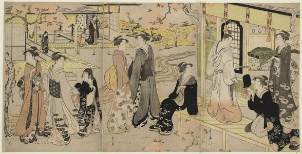 Hosoda Eishi: Hana no en, from the series Genji in Fashionable Modern Guise (Fûryû yatsushi Genji) - Museum of Fine Arts