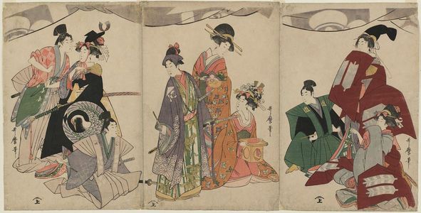 Kitagawa Utamaro: Women in Costume for a Soga Brothers Play - Museum of Fine Arts