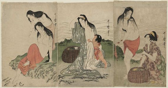 Japanese Print "Abalone Divers" by Kitagawa Utamaro, 喜多川歌麿 (Kitagawa Utamaro I)