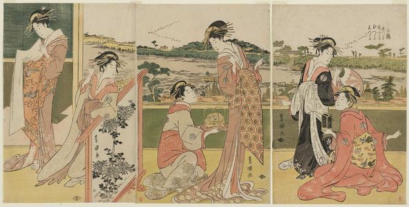 歌川豊国: Courtesans of the Tsuruya - ボストン美術館