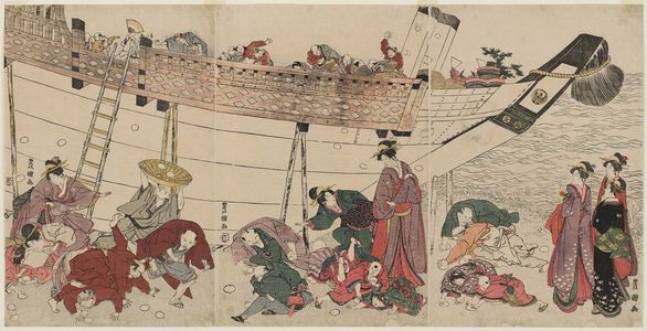 Utagawa Toyokuni I: Launching Festivities - Museum of Fine Arts