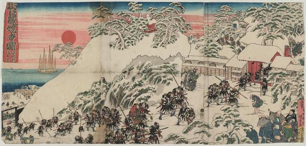 Utagawa Kunisada: The Incense-offering Scene from The Storehouse of Loyal Retainers (Chûshingura shôkô no zu) - Museum of Fine Arts