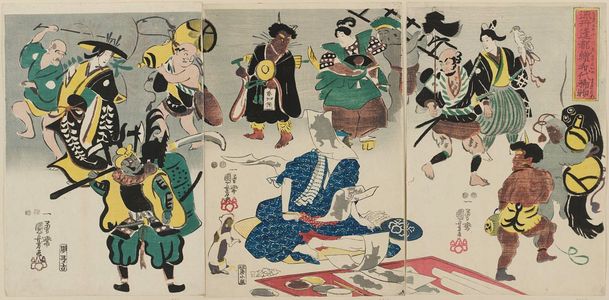 Utagawa Kuniyoshi: The Amazing Phenomenon of Popular Ôtsu-e Paintings (Ryûkô Ôtsu-e kitai no maremono) - Museum of Fine Arts