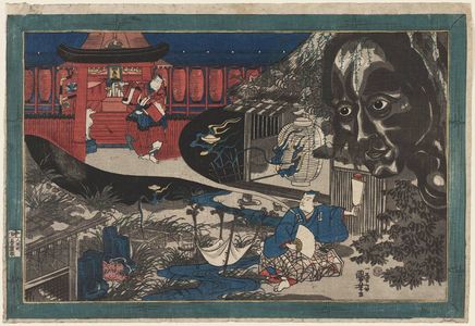 Utagawa Kuniyoshi, 歌川国芳 (Utagawa Kuniyoshi)による浮世絵「Spinning-top Monsters Performed by Takezawa Tôji II」