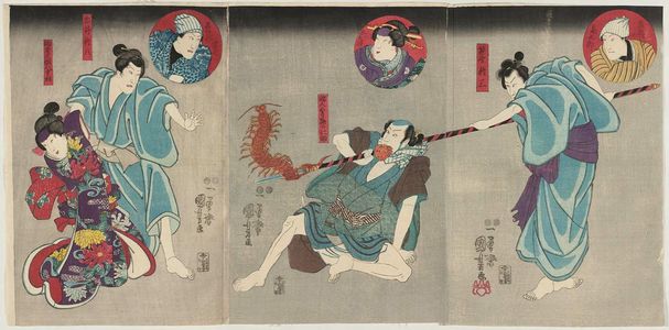 Japanese Print "Actors" by Utagawa Kuniyoshi, 歌川国芳 (Utagawa Kuniyoshi)