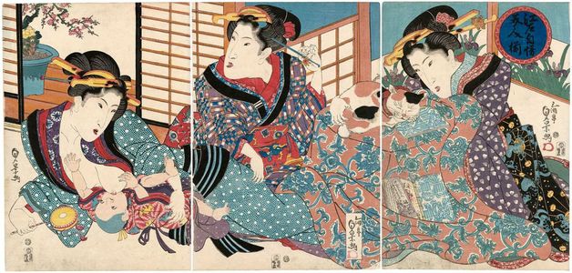 Utagawa Sadakage: The Pride of Edo: An Assortment of Beauties (Edo jiman bijin soroe) - ボストン美術館