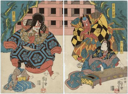 Utagawa Kuniyoshi, 歌川国芳 (Utagawa Kuniyoshi)による浮世絵「Actors」