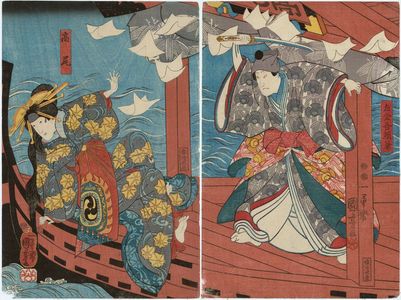 Utagawa Kuniyoshi, 歌川国芳 (Utagawa Kuniyoshi)による浮世絵「Actors」