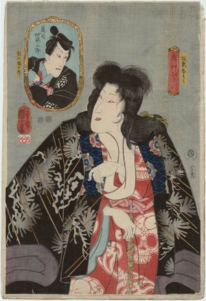 歌川国芳: Actors Bandô Shûka (R), Ichikawa Danjurô (L) - ボストン美術館