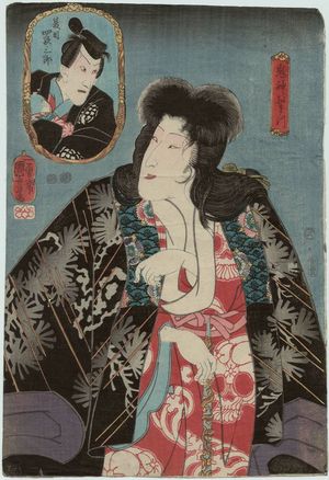 歌川国芳: Actors Bandô Shûka (R), Ichikawa Danjurô (L) - ボストン美術館