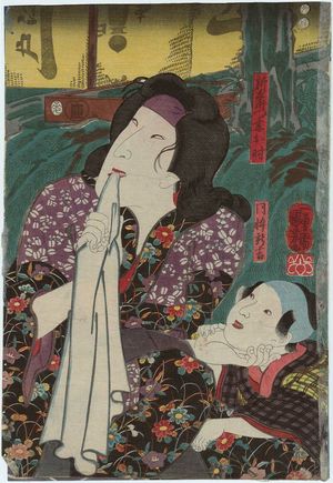 Utagawa Kuniyoshi, 歌川国芳 (Utagawa Kuniyoshi)创作的日本版画《Actors》