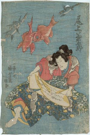 Japanischer Druck "Actor Onoe Kikugorô" von Utagawa Kuniyoshi, 歌川国芳 (Utagawa Kuniyoshi)