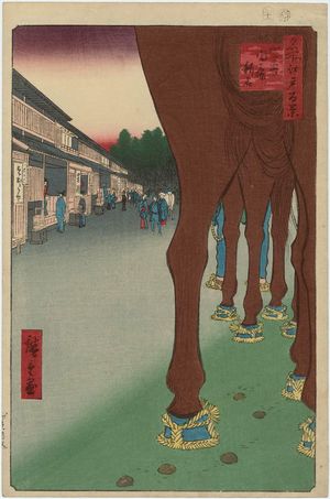 Utagawa Hiroshige: Naitô Shinjuku, Yotsuya (Yotsuya Naitô Shinjuku), from the series One Hundred Famous Views of Edo (Meisho Edo hyakkei) - Museum of Fine Arts
