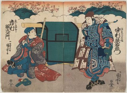 Utagawa Kuniyoshi: Actors Nakamura Utaemon(R), Ichimura Uzaemon(L) - Museum of Fine Arts