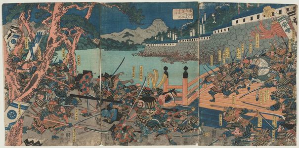 歌川国芳: In the Battle of Takadachi in Ôshû Province, Yoshitsune... (Ôshû Takadachi kassen Yoshitsune...) - ボストン美術館