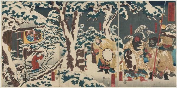 Utagawa Kuniyoshi: Tsûzoku Sangokushi no uchi, Gentoku mitabi setchû ni... - Museum of Fine Arts
