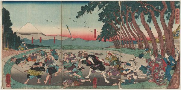 Utagawa Kuniyoshi, 歌川国芳 (Utagawa Kuniyoshi)による浮世絵「Yasubei's Revenge (Yasubei katakiuchi)」