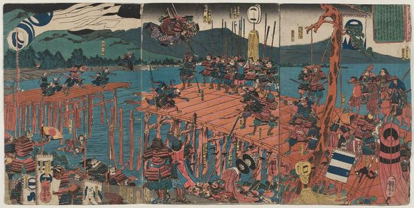 Utagawa Kuniyoshi, 歌川国芳 (Utagawa Kuniyoshi)による浮世絵「(Taiheiki Tenryûgawa no ukihashi [no] zu)」