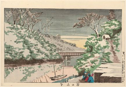 Kobayashi Kiyochika: Snow at Ochanomizu (Chanomizu yuki) - Museum of Fine Arts